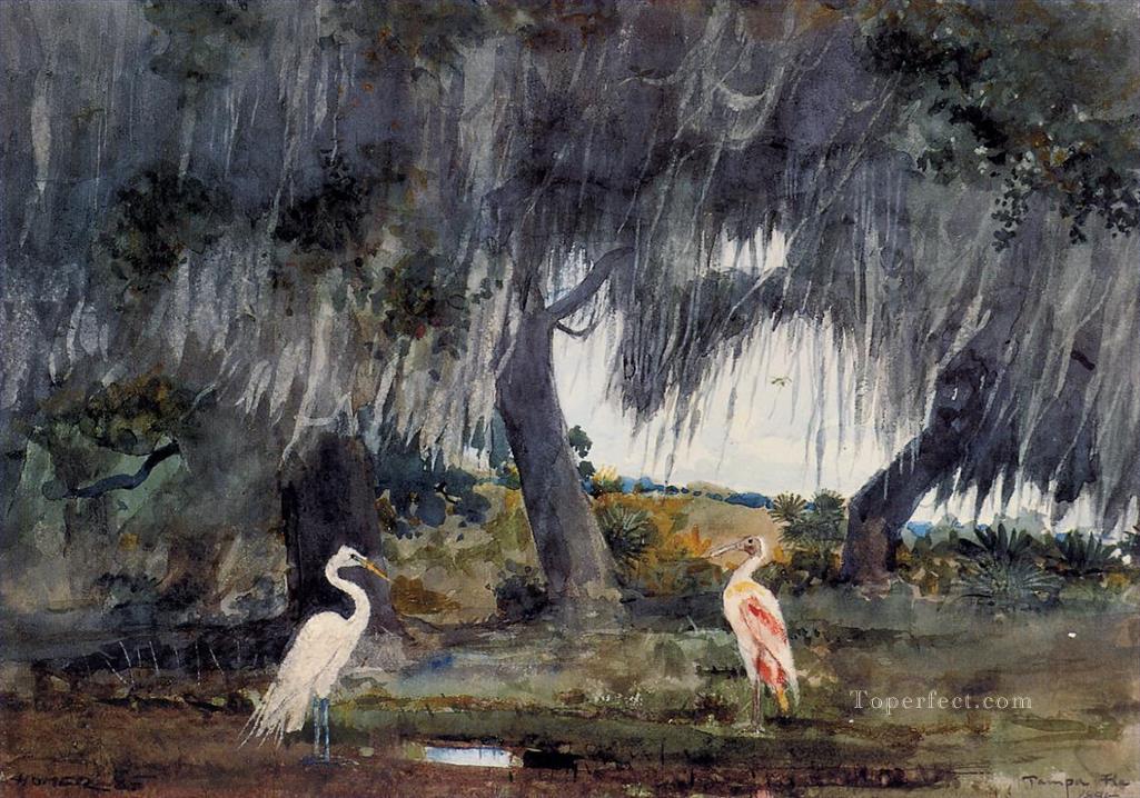 At Tampa Winslow Homer watercolor Oil Paintings